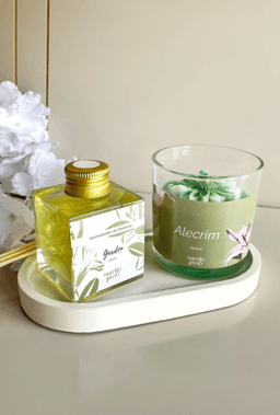 Kit Aromatizador 100ml com Vela Alecrim e Bandeja thumbnail 1