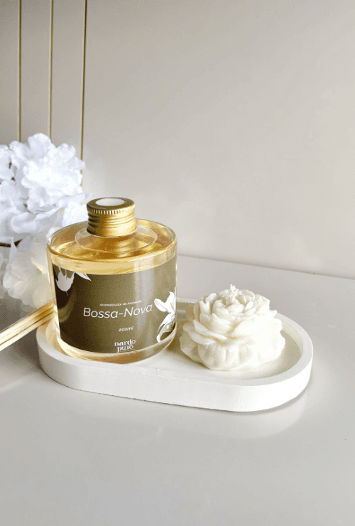 Kit Aromatizador 200ml com Peônia e Bandeja
