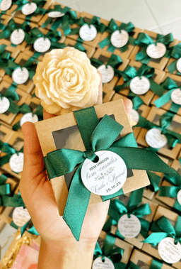 Mini Vela Peônia com Caixa Kaft thumbnail 1