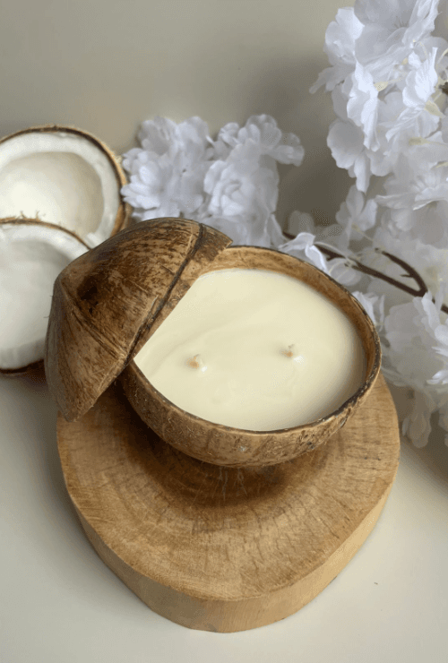 Vela Aromática no Coco